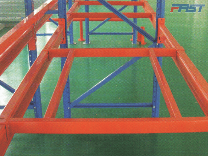 后推壓入式貨架